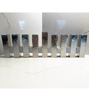 Silver Hammered Menorah